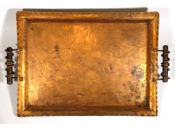 VINTAGE SOLID MONTANA COPPER TRAY IN ARTS & CRAFTS STYLE, CIRCA 1920s - 30s