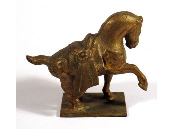 VINTAGE GILDED CAST IRON FIGURE OF A HORSE, JAPAN, EARLY-TO-MID 20TH CENTURY