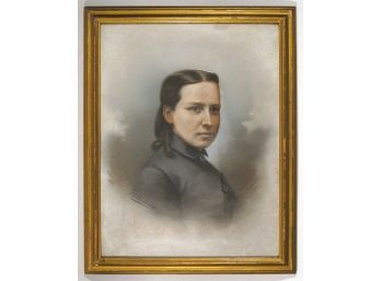 ANTIQUE VICTORIAN PASTEL PORTRAIT OF A WOMAN, SIGNED G. WALDON SMITH, 19TH CENTURY
