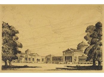 LEON R. PESCHERET (AMERICAN, 1892 - 1971): 'FINE ARTS BUILDING, WORLD'S COLUMBIAN EXPOSITION,' ETCHING