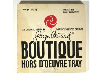 VINTAGE 'BOUTIQUE' HORS D'OEUVRES TRAY BY GEORGES BRIARD IN ORIGINAL BOX, 1960s - 1970s