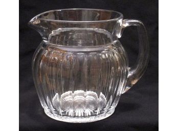 VINTAGE 'NARROW FLUTE' GLASS PITCHER BY HEISEY, 1909 - 1935