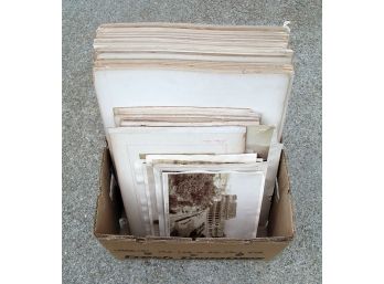 LARGE LOT OF OVERSIZED ANTIQUE ALBUMEN PHOTOS OF ARTWORKS, ARCHITECTURE, AND SCENERY, CIRCA 1880s