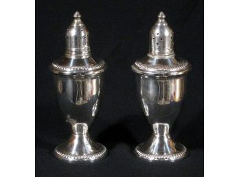 VINTAGE WEIGHTED STERLING SILVER SALT AND PEPPER SHAKERS BY DUCHIN