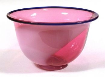 VINTAGE BLOWN GLASS BOWL BY TRANSJO HYTTA, SWEDEN, LATE 20TH - EARLY 21ST CENTURY