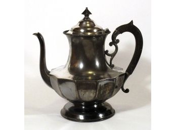 ANTIQUE ROCKFORD SILVERPLATE TEAPOT ENGRAVED 'TECUMSEH,' POSSIBLY OF WHITE MOUNTAINS ORIGIN, 19TH CENTURY