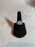 Sterling Silver Ring With Blue Stone, Size 6