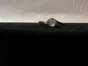 14K Gold Ring With 'Diamond' Stone, Size 8