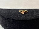 14K Gold Ring With 'Diamond' Stone, Size 8