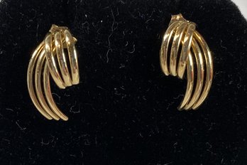 14K Gold Earrings, 1 Gram