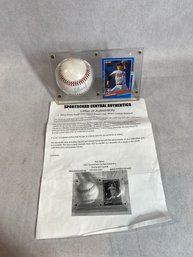 Steven Avery Autographed Baseball W/COA & 1991 Donruss Steven Avery Card