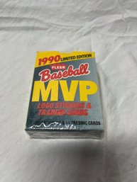 1990 Fleer Limited Edition Baseball MVP 6 Logo Stickers & 44 Trading Cards Sealed Pack