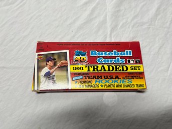 Topps 1991 Baseball Cards Traded Set