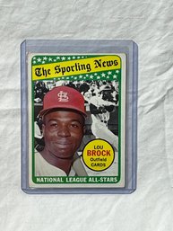 1969 Topps Lou Brock -National League All Stars/ Sporting News