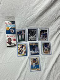 7 Ken Griffey Jr. Baseball Cards And 1 Ken Griffey Jr. USA Colorized Statehood Quarter