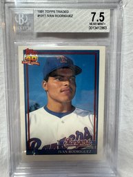 1991 Topps Traded Ivan Rodriguez #101T BGS 7.5