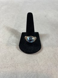 Sterling Silver Ring With Blue Gemstone
