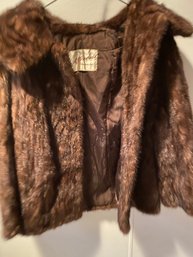 Medium Fur Jacket Dark Colored
