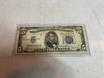1934 US 5 Dollar Bill