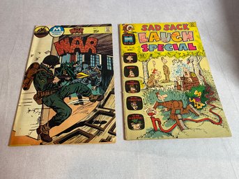 2 Comics: Modern Comics War #9 & Harvey Comics Giant Size Sad Sack Laugh Special Sept. #67