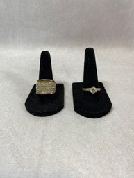 2 Electroplated Gold Rings