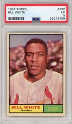 1961 Topps Bill White Cardinals #232 PSA 5