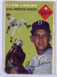 1954 Topps Clem Labine Dodgers #121 Vintage Baseball Card