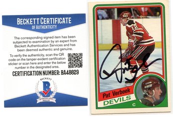 Pat Verbeek, NJ Devils Autograph With Beckett COA