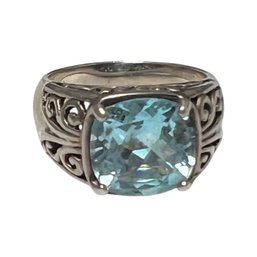 Sterling Silver Ring W/ Blue Stone