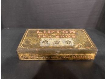 Old Lipton Tea Box Filled With Dice