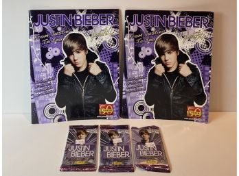 Justin Bieber Panini Books And Card Packs