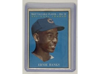 1961 Topps #485 Ernie Banks - Most Valuable Player Cubs
