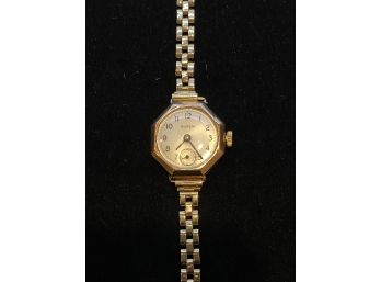 9K GOLD Vintage 1948 9Ct. Gold Buren Wrist Watch, Made In England