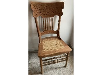 Vintage Chair With Caning- ** Shipping NOT Available **