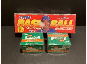 3 Sealed Fleer Baseball Sets