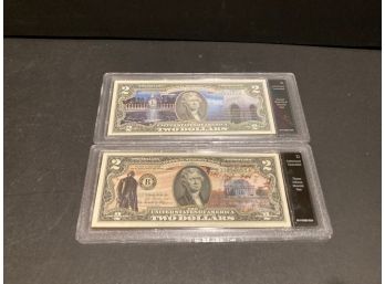 Uncirculated $2 Jefferson & National WW2 Memorial Note
