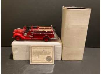 National Museum Motor Mint Firetruck With COA