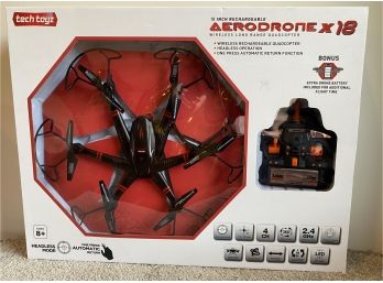 Aerodrone X 18 Drone, Tech Toys Wireless 18' Rechargeable With The Box