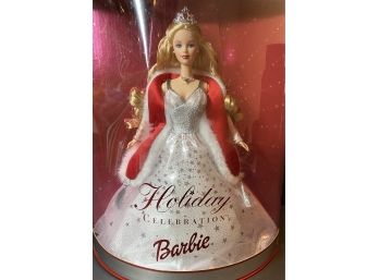 2001  Hallmark Holiday Celebration Barbie With The Box