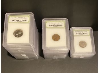 Penny And Nickle Coin Lot INB Slabbed