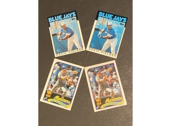 2 Rookie Cecil Fielder Cards And 2 Jay Buhner Cards