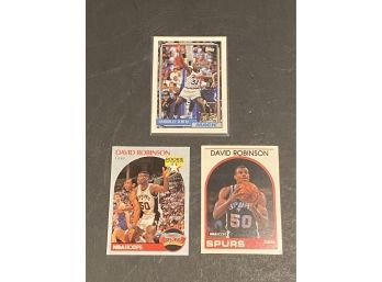 Rookie Shaquille O'Neal And 2 David Robinson Cards