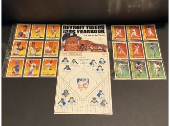 Baseball Cards Lot Including Ken Griffey Jr, Tigers, Yankees Programs, Etc.