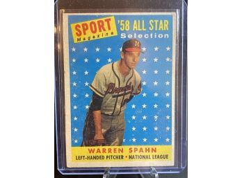 1958 Topps All Star Warren Spahn