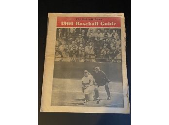 1966 Baseball Guide Detroit News