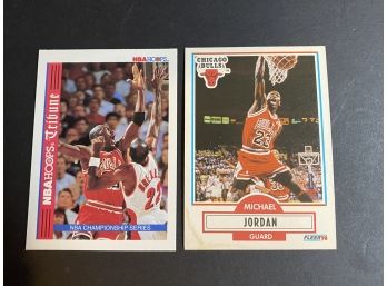 90 Fleer Michael Jordan #26 &93 NBA Hoops Michael Jordan # TR1