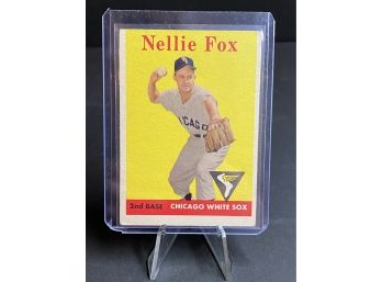 1958 Topps Nellie Fox Chicago White Sox # 400 Vintage Baseball Card
