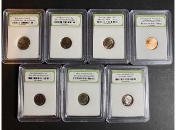 INB Slabbed Coins - 7 Coins