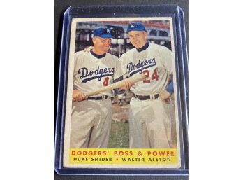1958 Topps D. Snider/ W. Alston Dodgers #314