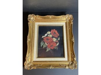 Flower Picture With Gold Frame